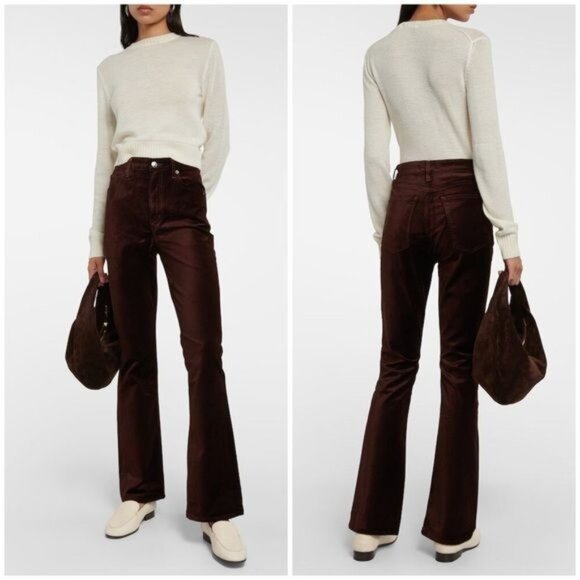 New AGOLDE Nico High Rise Slim Boot in Chocolate Milk Size 32 - Picture 1 of 16